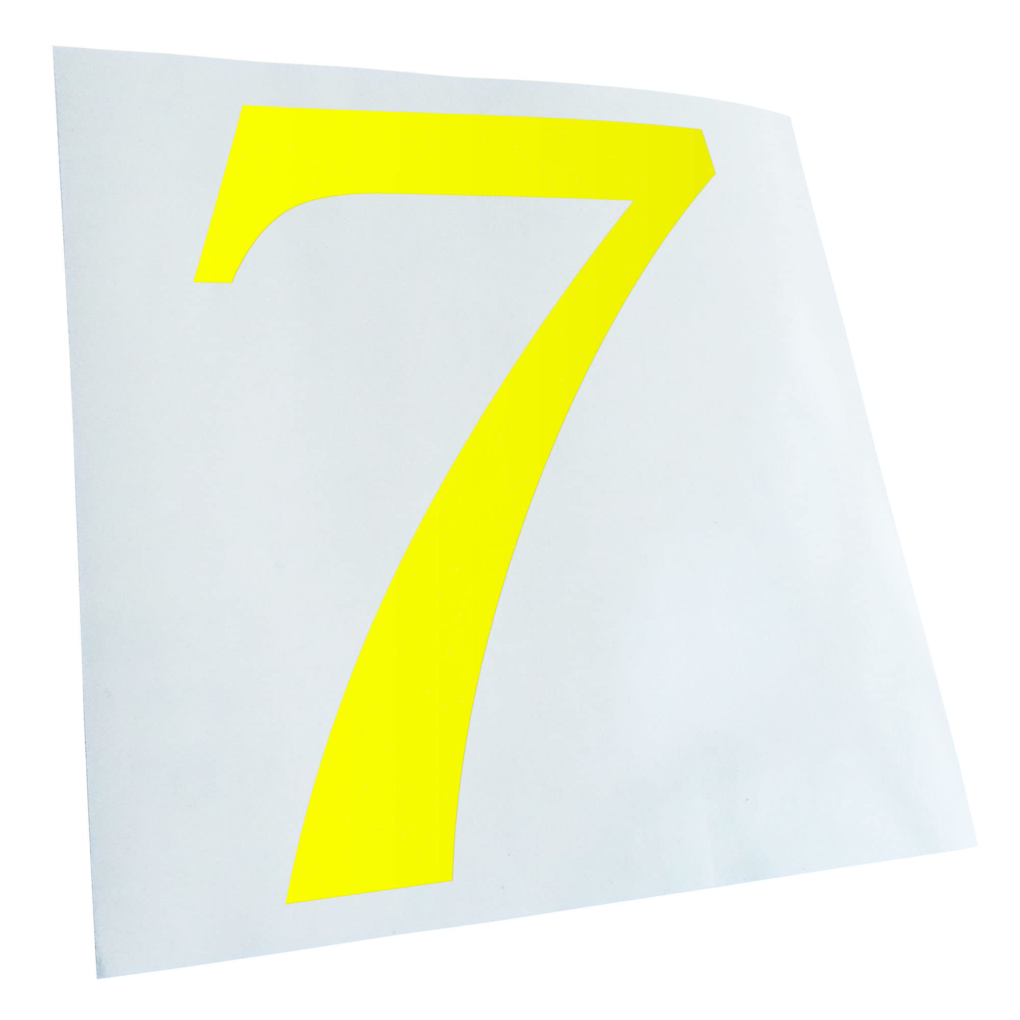 Kiwistar - Car Sticker - Neon Yellow - 60 x 48 cm Number 7 - Numbers - Rear Window Car Sticker Weatherproof for Car Truck Moped Truck - Sticker Exterior Self-Adhesive Tuning Accessories for Window
