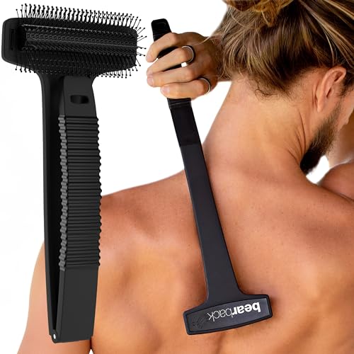 Bearback Back Scratcher for Men & Women – Long Reach Folding Handle, Skin-Safe Bristles – Extendable, Portable, Easy to Clean – Designed by a USA Small Business