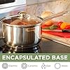 Ecolution Stainless Steel Sauce Pan, Encapsulated Induction Ready Cooking Pot with Glass Lid, Oven Safe, Dishwasher Safe Soup Pot, 3-Quart #3