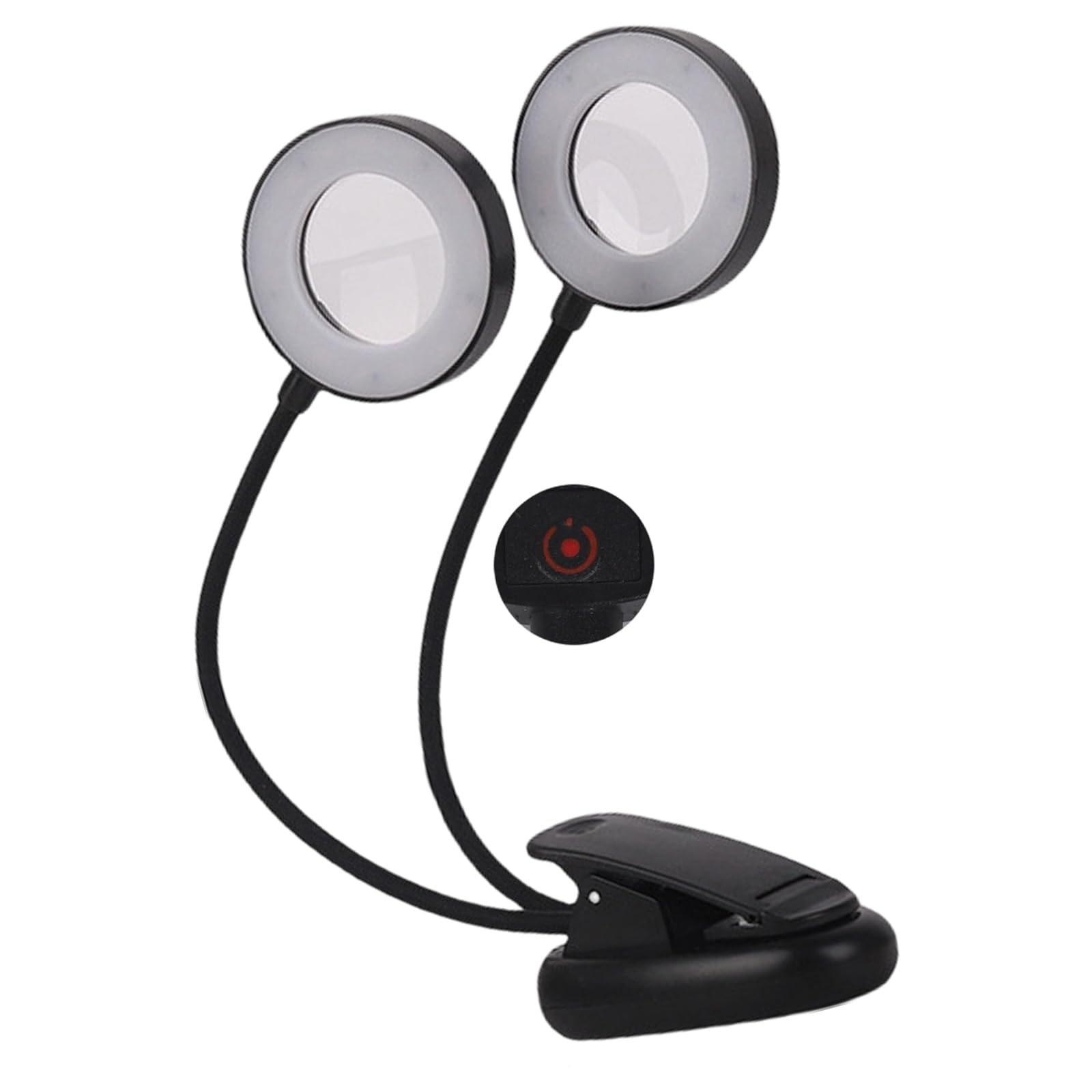 Hsioluted Multifunctional Eye Protections Tables Lamp with 360 Degree Bendable Arm Clip on Desk Lamp Reading Table Light Enduring Flexible Gooseneck Reading Table Light