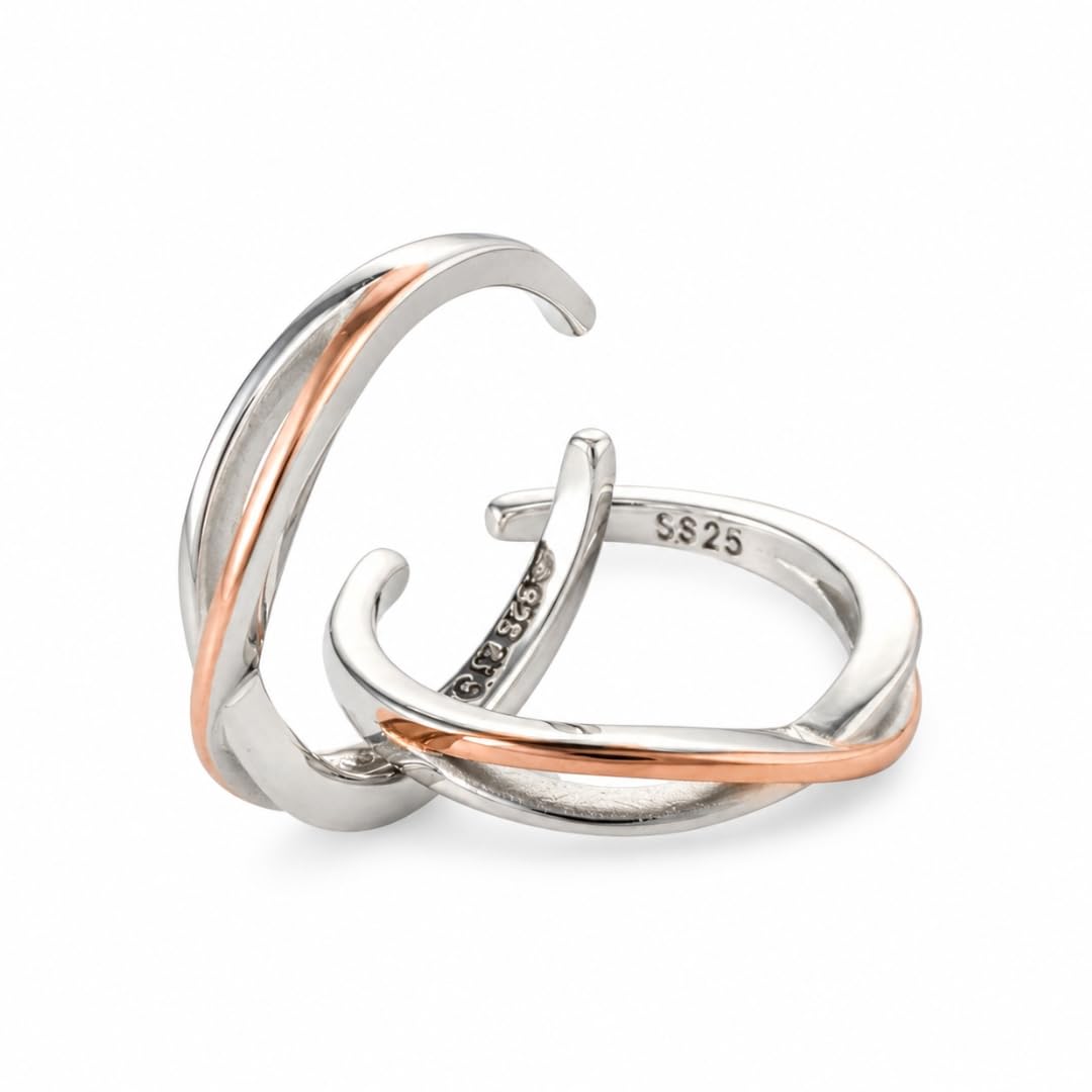 Rihi By P.C. Chandra Jewellers 925 Sterling Silver Dual tone Braided Toe ring for Woman and Girls | Adjustable Toe Ring-image-8