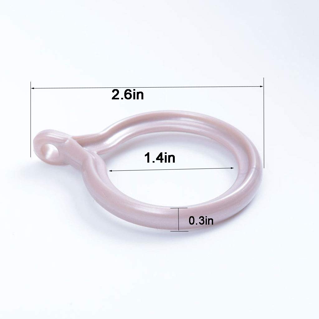 Anelli per Tende 15 Pezzi Anelli per Tende da Doccia Ganci per Tende da Doccia in plastica per Asta Doccia da Bagno Anelli da 1,4 Pollici (Colore: Bianco) (Giallo) (Bianco)