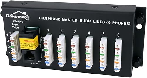 Construct Pro Módulo de teléfono 1 x 6 con conector RJ31