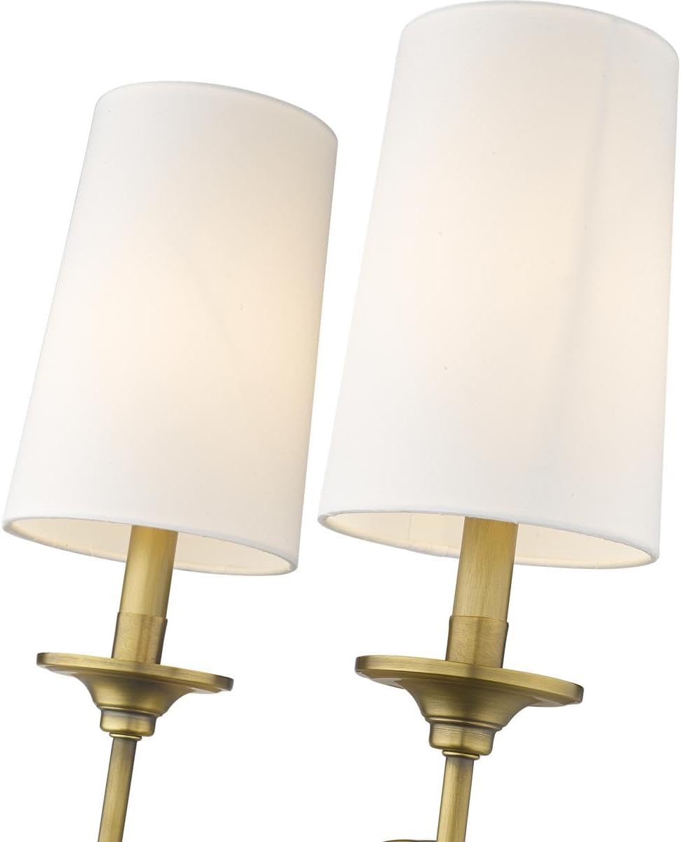 Z-Lite 3033-2S-RB Emily Wall Sconce, 2-Light 120 Total Watts, Rubbed Brass