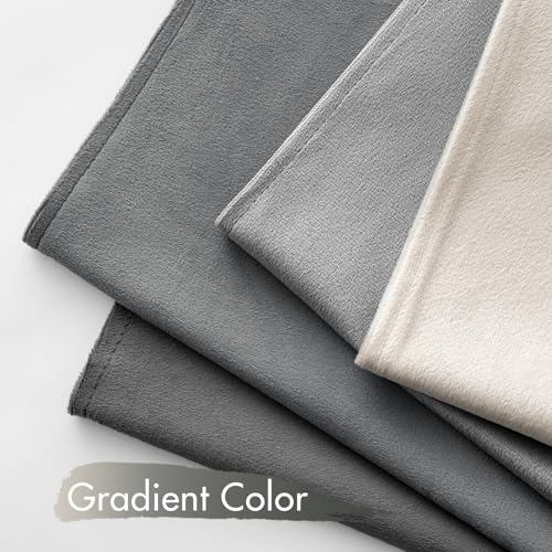 Miniatura 2 de Miulee Set De 4 Cojines De Terciopelo 40x40cm Gris - Funda Para Sofá, Cama Y Decoración - Licitación Terciopelo Envuelto