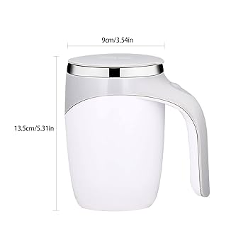 Amazon.com | FOXNSK Automatic Magnetic Stirring Coffee Mug, Self Stirring Mug Magnetic Stirring Cup Rotating Home Office Travel Mixing Cup Suitable for Coffee/Milk/Tea/Hot Chocolat (White): Cups, Mugs, & Saucers