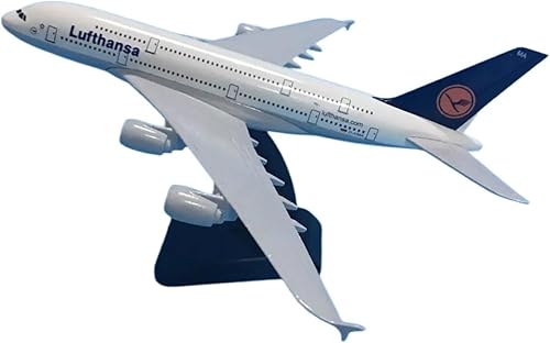 KANDUO Para avión fundido a presión a escala 1200 Modelo para Lufthansa Airbus A380 modelo de aeronave de aleación de fundición a presión, regalos