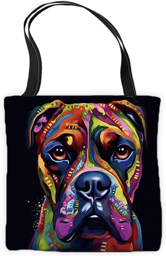 Cute Setter Irish Red and White Dog Tote Bag Pet Animal Face Head Commuter Bag for Shopping Work