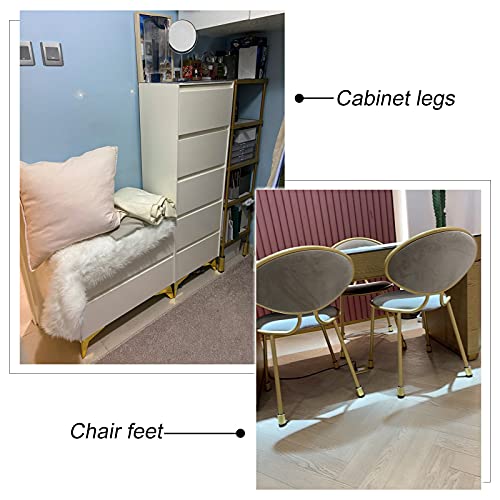 Patas para muebles de metal con altura ajustable para nivelar mesas y sofás 6