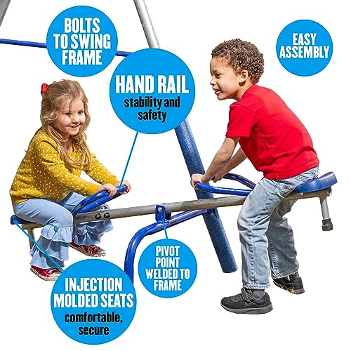 XDP Recreation Free N' Swing Swing Set, Gray, 91"D x 168"W x 74"H