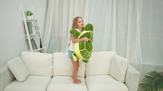 Dalmao Schildkröte Kuscheltier 70cm - Rosa Meeresschildkröte Plüsch