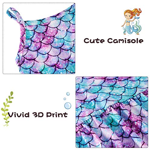 Vieille Girls Size 7 Clothes Mermaid Outfit Romper One Piece Kids Sleeveless Jumpsuit Summer Beach Outfit Pants Size 7-8 #TOP5