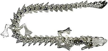 シルバーの龍　縁起物　ドラゴン Amazon.co.jp: [seven the world] 龍 置物 銀色 可動 ドラゴン