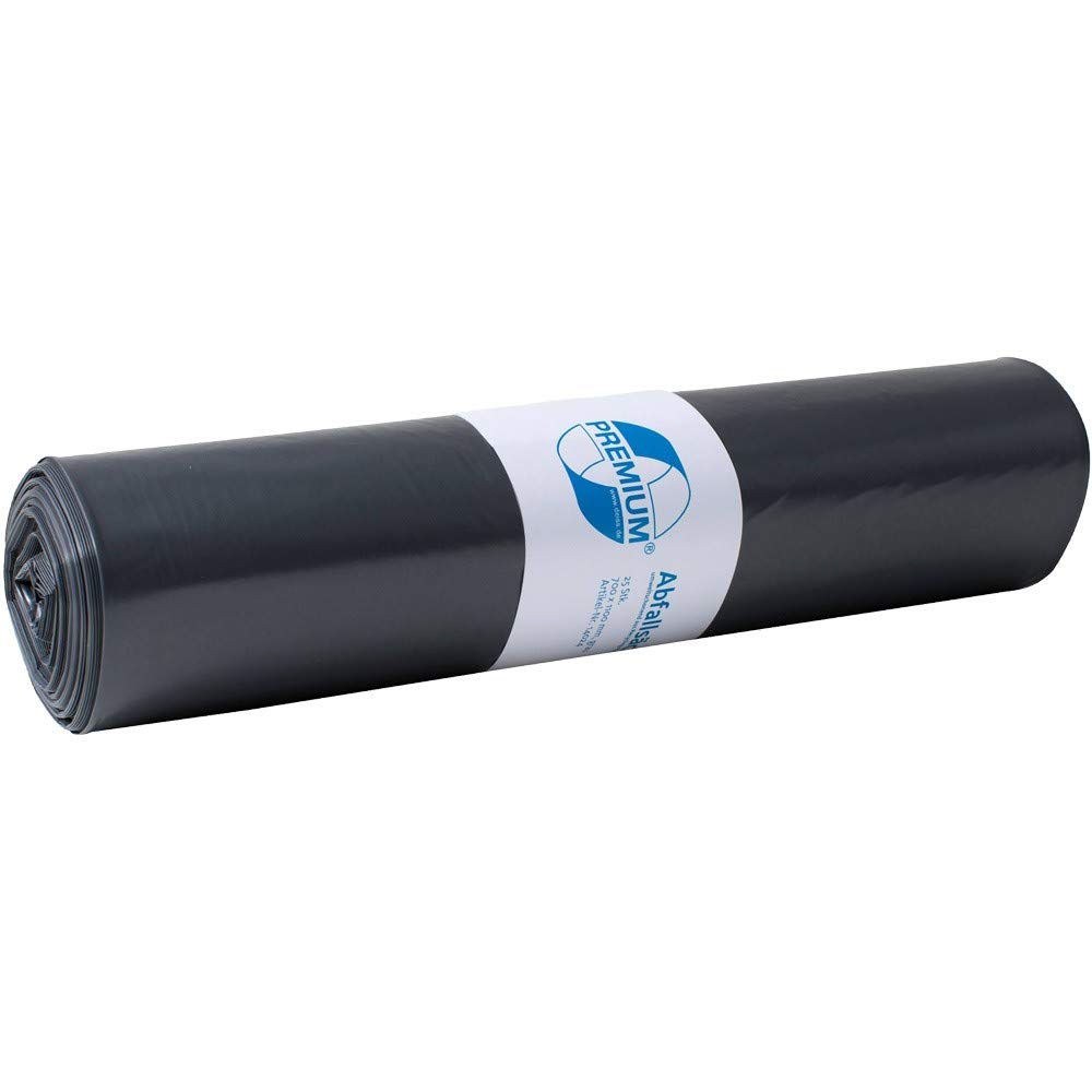 Worki na śmieci premium, 120 l, czarne typ 60, 700 x 1100 mm, 25 sztuk