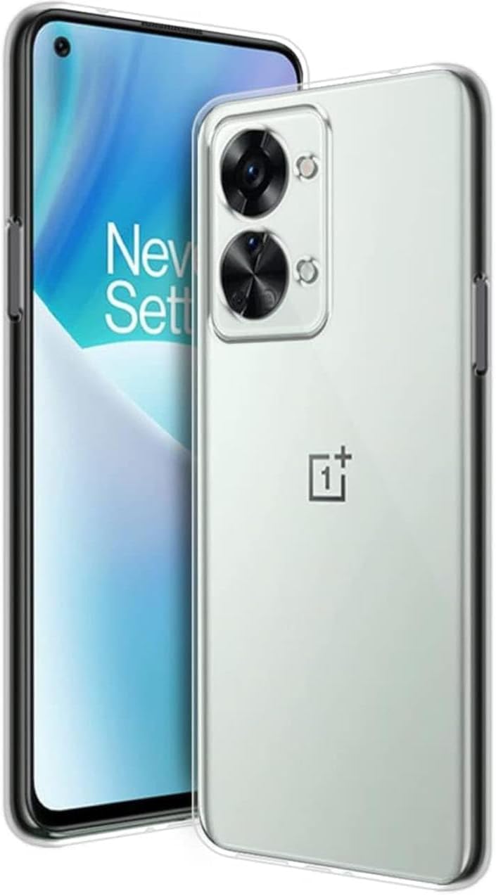 Mobile Phone Silicone Back Cover Case Compatible For Oneplus Nord 2T, Transparent