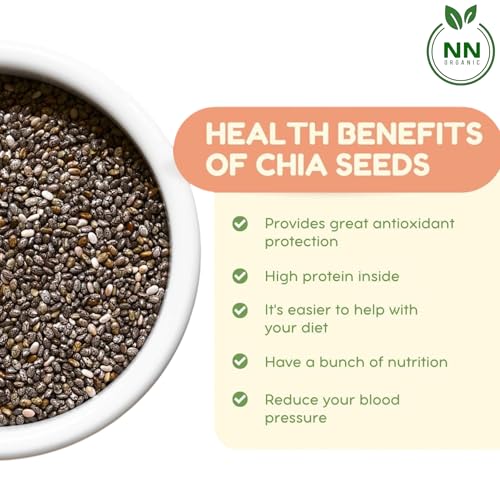 Image of Chia Seeds 500g - Seeds for Weight Management | Rich in Calcium, Protein & Fibre | Beat the Heat | 100% Clean Chia Seeds for Eating | Antioxidant Rich Seeds | NNorganic