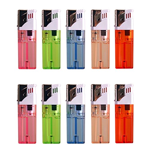 Online Best Service 10 Pack Windproof Butane Gas Cigar Cigarette Lighter Jet Flame Torch Refillable