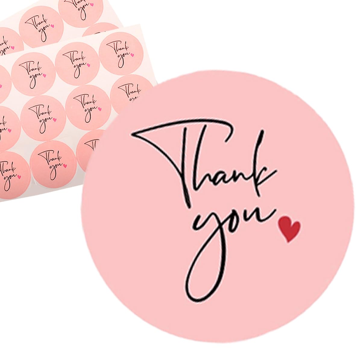 1.5inch Thank You Stickers 240PCS Small Business Labels Envelopes,Pink Baking Sticker,Thank Your Order Sealing Stickers Decoration for Business