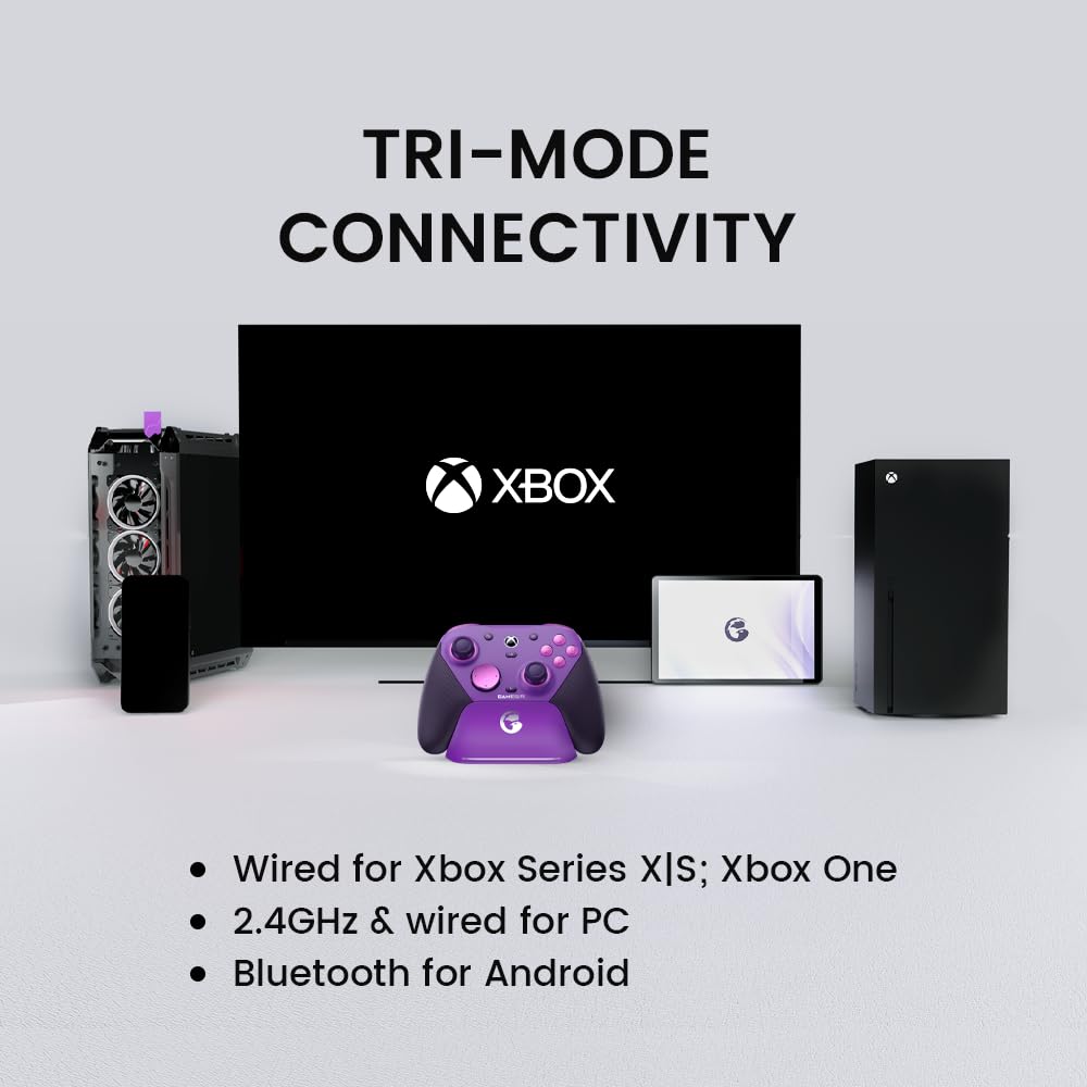 GameSir G7 Pro Mando Xbox Cable/PC Inalámbrico, TMR, 1000Hz, Morado