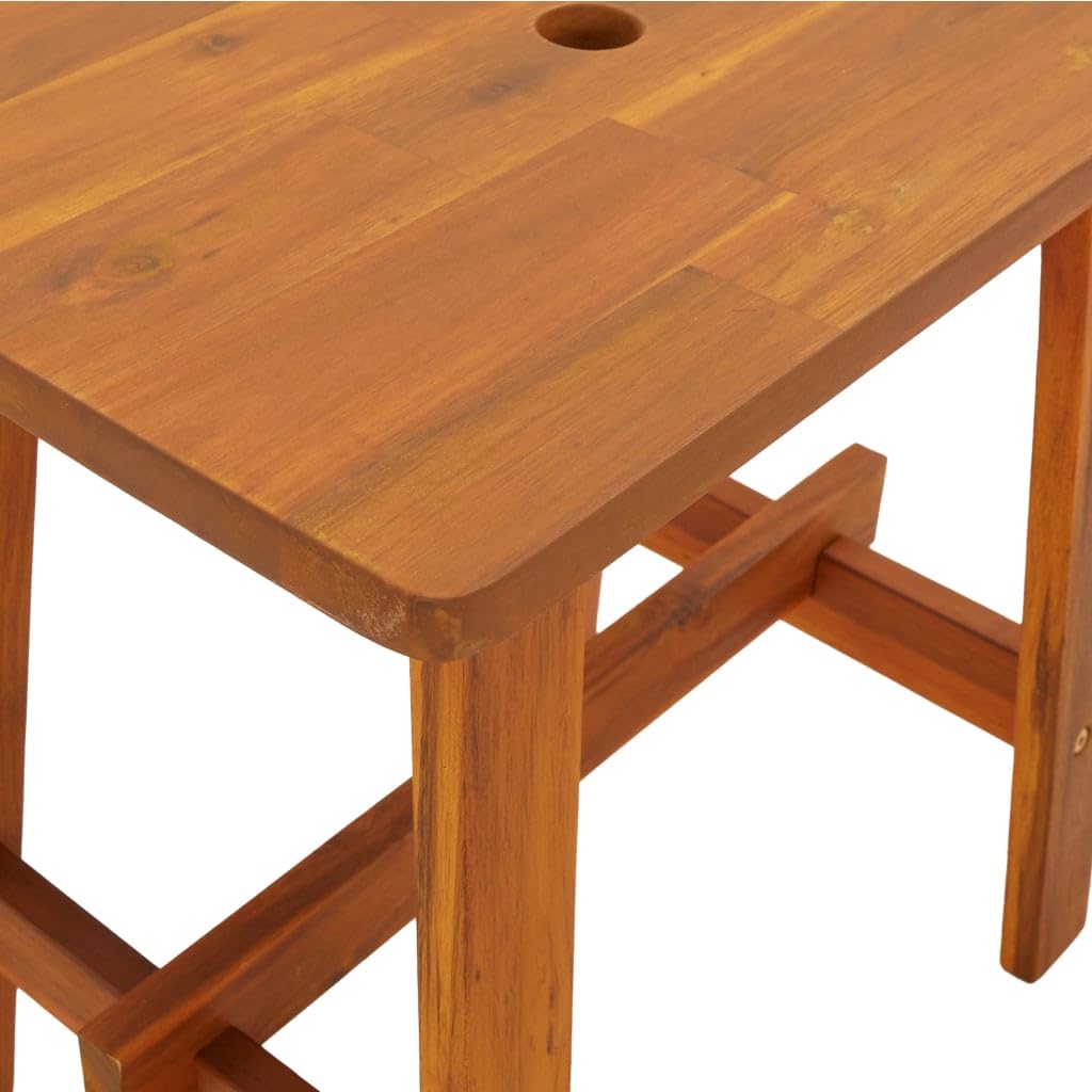 vidaXL Tabouret Rectangulaire, Table d'Appoint, Repose-Pied, Tabouret de Plantes, Escabeau de Bureau Salle de Bain, Moderne, 45x29x45 cm Marron Bois d'Acacia Solide