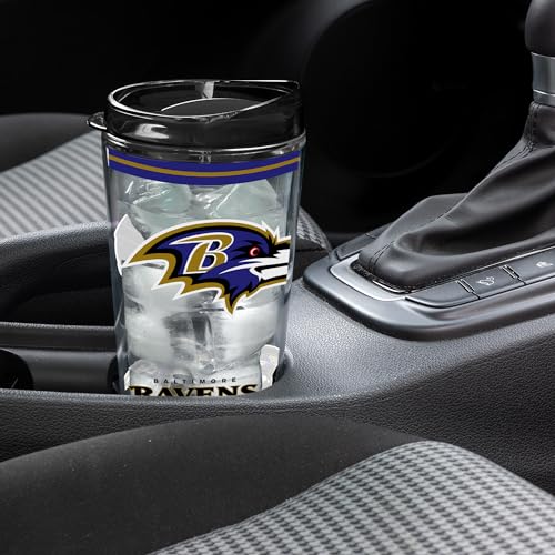 Image of Rico Industries NFL Football Baltimore Ravens Double Wall 20oz Tritan Tumbler