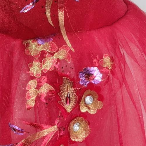 Robe longue de ballet broderie florale costume de danse classique spectacle - 7