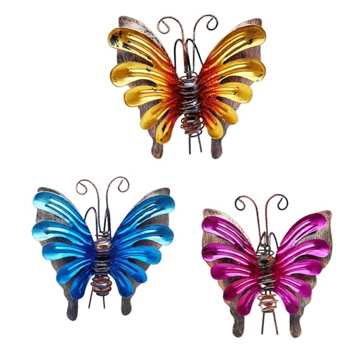 Décoration de jardin avec papillon métallique suspendu pour cour et balcon
