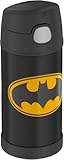 FUNTAINER 12 Ounce Stainless Steel Kids Bottle, Batman