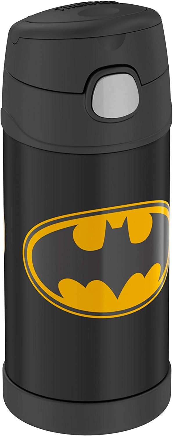 THERMOS FUNTAINER 12 Ounce Stainless Steel Kids Bottle, Batman