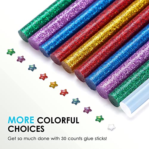 Lijmpistool met gereedschapstas, 20 W, 30 stuks, lijmpistool voor doe-het-zelf handwerk, kunst, hobby, reparaties, afdichtingen, metaal, glas, hout, kunststof, stof, keramiek - Afbeelding 5