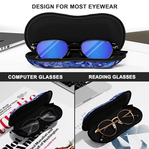 Image of Sunglasses Soft Case, Ultra Light Portable Neoprene Zipper Glasses Case for Men Women