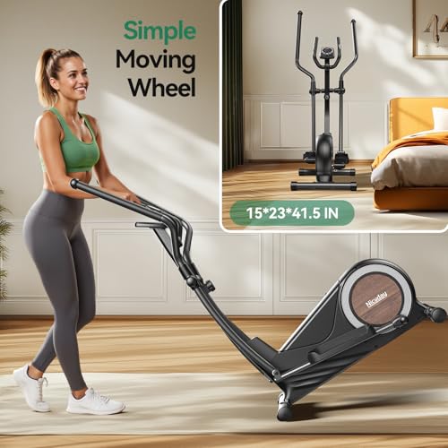 Image of Niceday Elliptical Exercise Machine, Elliptical Machine for Home, Magnetic Elliptical Trainer with 15.5IN-19IN Stride, 16 Resistance Levels, 400LBS Loading Capacity, Support Kinomap APP