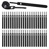  Cordeaux d\'organisateur - Brangles de câble réglables de 50, attaches de fil à boucle de crochet  Enveloppements de bundling à câbles à usages multiples, supports de câbles durables, bandes de