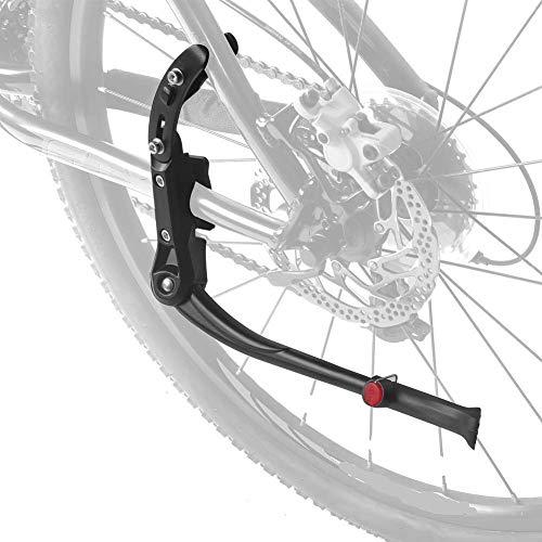 Image of FASTPED Universal 24'-29'' Adjustable Aluminum MTB Road Bicycle Kickstand (Black) Aluminum-Alloy Side Kickstand,Adjustable Support,Kick Stand for Road Bike Mountain Bicycle (Black) (Long Head)