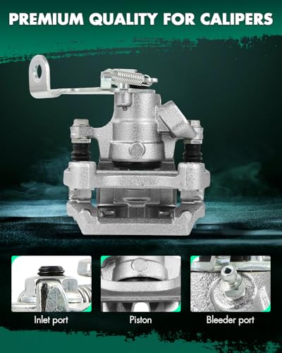 Image of SCITOO 19B7122 Rear Right Disc Brake Caliper w /Bracket Fit For Mazda For CX-5 2013-2015, Single Piston