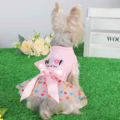 Dog Dress Cute Princess Birthday Dog Dresses Female Party Dog Clothes For Small Dogs Girl Chihuahua Yorkie Shih Tzu, Puppy Cat Clothes Wedding Holiday #TOP1