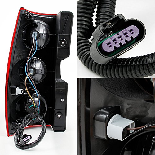 AKKON - For GMC Yukon XL 1500/2500 Rear Red Clear Tail Light Tail Lamp Brake Lamp Driver Left Side Replacement