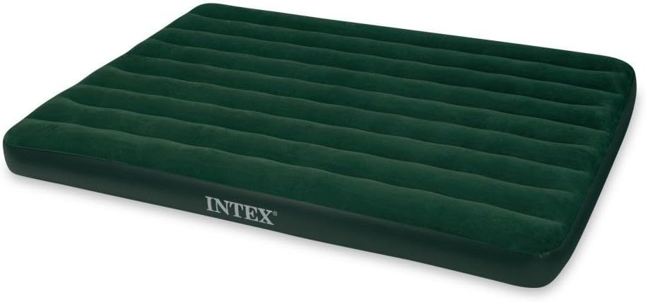 Intex Queen Prestige Downy Airbed with Hand Held Battery Pump