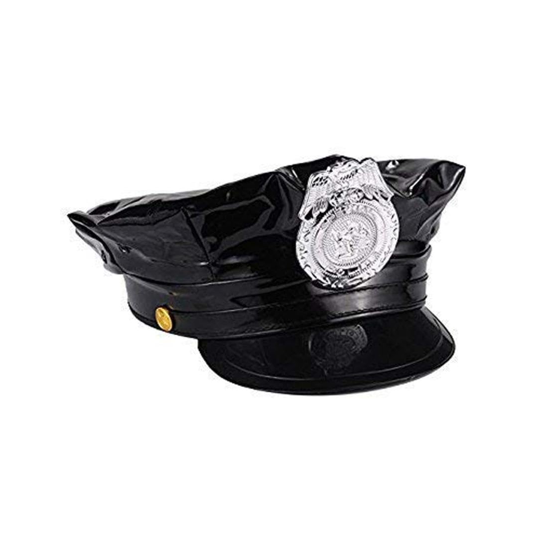 Police Costume Women Naughty Cop Leather Jumpsuit Adult Cop Uniform Fancy Dress Outfit Set Costume Set including Romper, Belt - Image 5