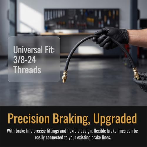 18 Inch Car Brake Hose, 3/8"-24 Flexible External to Internal Thread — 사진 5