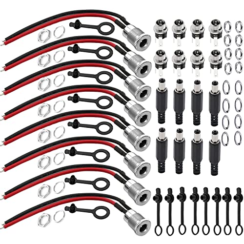 RUNCCI-YUN 20pcs 12V DC 5.5 x 2.1 mm Power Jack Socket DC Enchufe de alimentación de Soldadura 12V