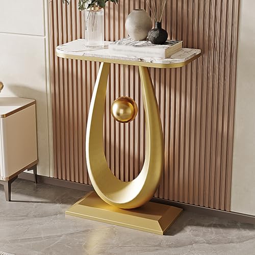 Mesa auxiliar tipo consola de diseño moderno y estructura robusta para salones elegantes