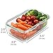 1790 3 Pack Glass Meal Prep Containers for Food Storage and Prep w/Snap Locking Lids Airtight & Leak Proof - Oven, Dishwasher, Microwave, Freezer Safe - Odor and Stain Resistant (6 total pieces)