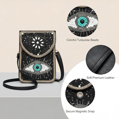 Image of Small Crossbody Bags for Women Designer Cell Phone Bag Boho Shoulder Wallet Purse