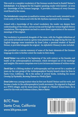Bltc Press Steiner, Rudolf The Vocabulary Of The Seelenkalender: A German-English Glossary Of Rudolf Steiner’S Calendar Of The Soul thumb #1