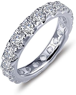 Lafonn Classic Sterling Silver Platinum Plated Lassire Simulated Diamond Ring (3.23 CTTW)