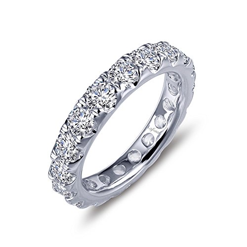Lafonn Classic Sterling Silver Platinum Plated Lassire Simulated Diamond Ring (3.23 Cttw) #TOP20
