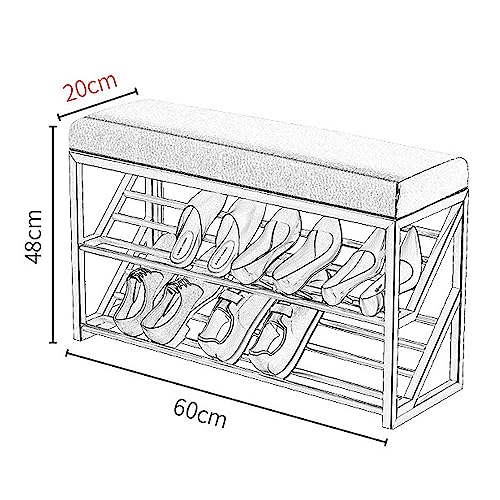 Banc de rangement à chaussures pour optimiser une petite entrée