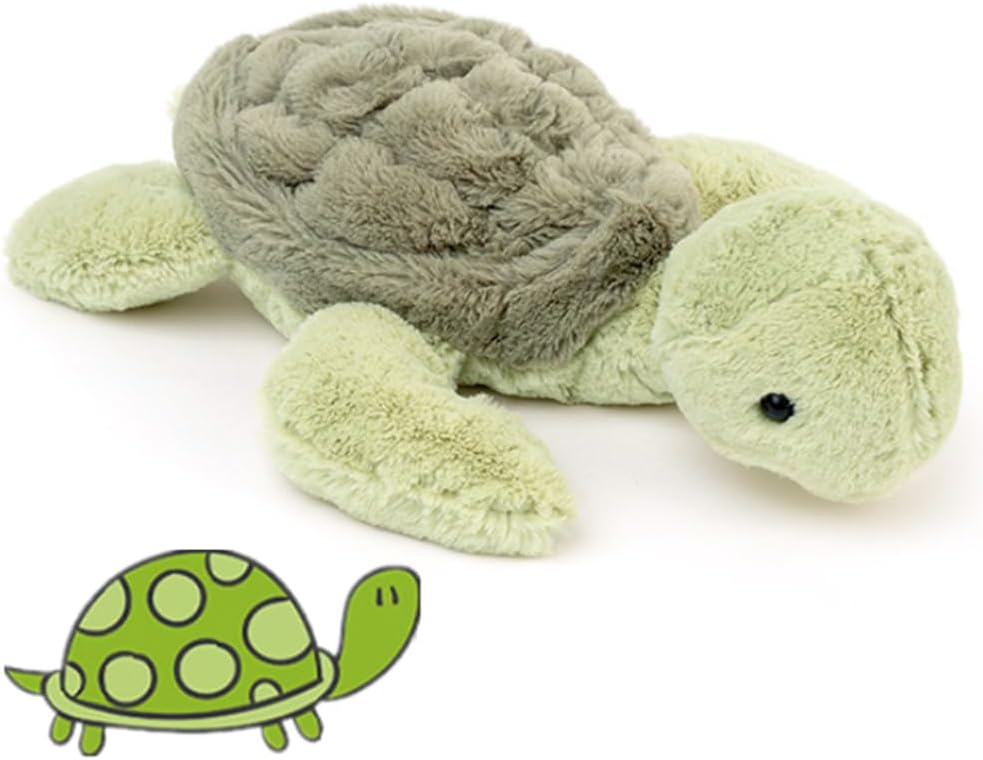 NatureMan 28cm Weighted Plush Turtle Stuffed Animals, Soft Sea Turtle Plush Toy Cute Tortoise Plushies Dolls - Present for Kids, Babies,Toddlers