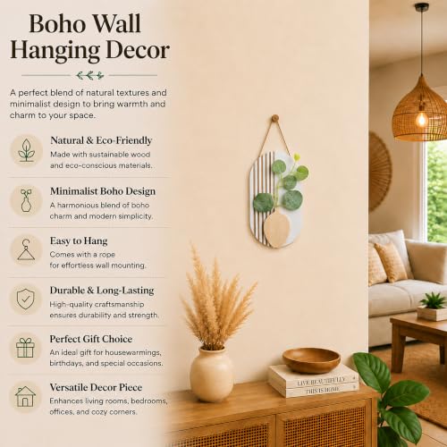 Image of Art Street Boho Art for Living Room, Modern MDF Set for Home Decor, Aesthetic Hanging, Bedroom & Office Decoration, (Size 13 x 23 cm)
